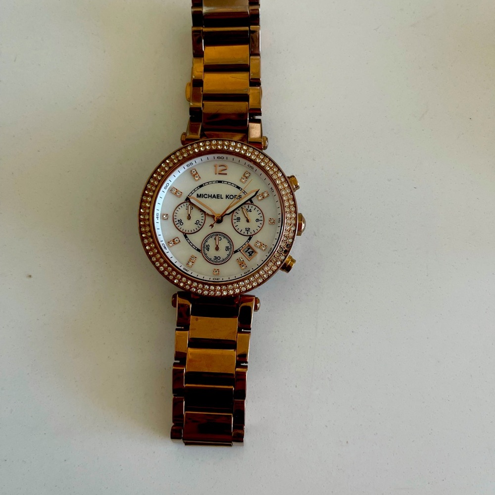 Rose gold Michael kors watch